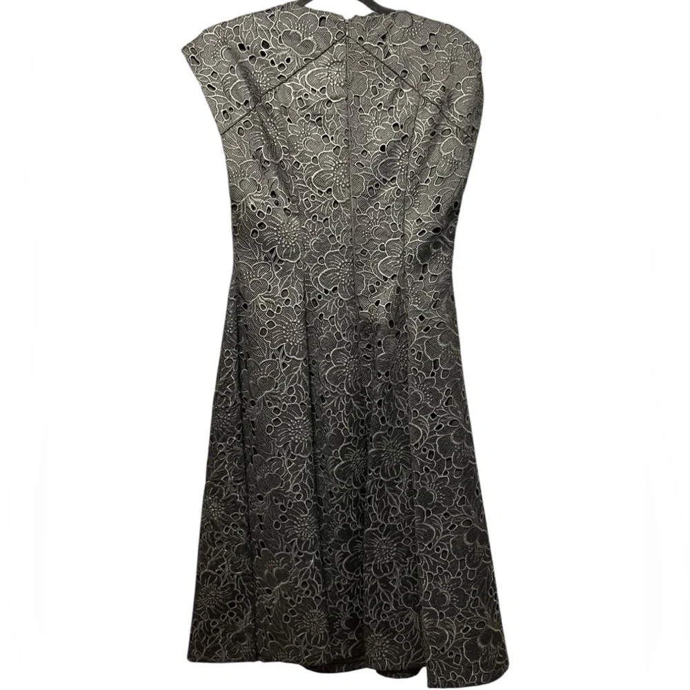 Sachin & Babi Noir Zulyanis Silk Combo Black Floral Lace Embellished Dress - Picture 3 of 7